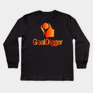 Goal Digger Girl Kids Long Sleeve T-Shirt